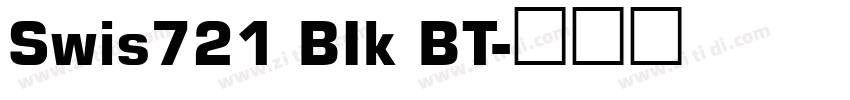 Swis721 BIk BT字体转换